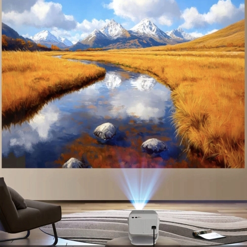 HY350MAX Full HD/4K-projektor, WiFi 6 HDR10 Android LED-TV med WiFi-högtalare